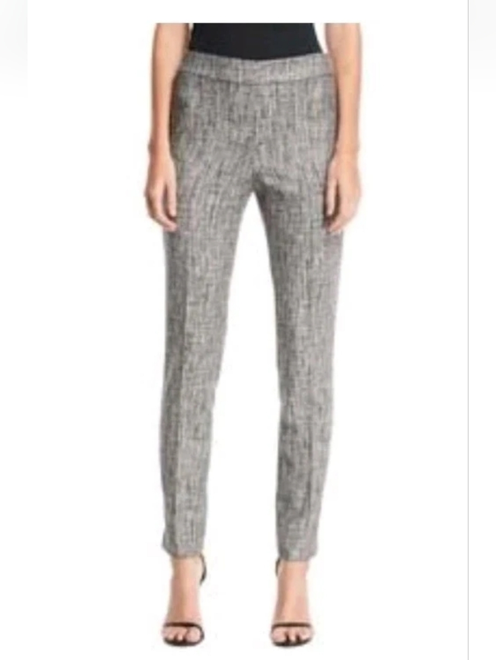 St. John Emma Tweed Ankle Wool Blend Cropped Straight Leg Pants Sz 4 16233 Euc